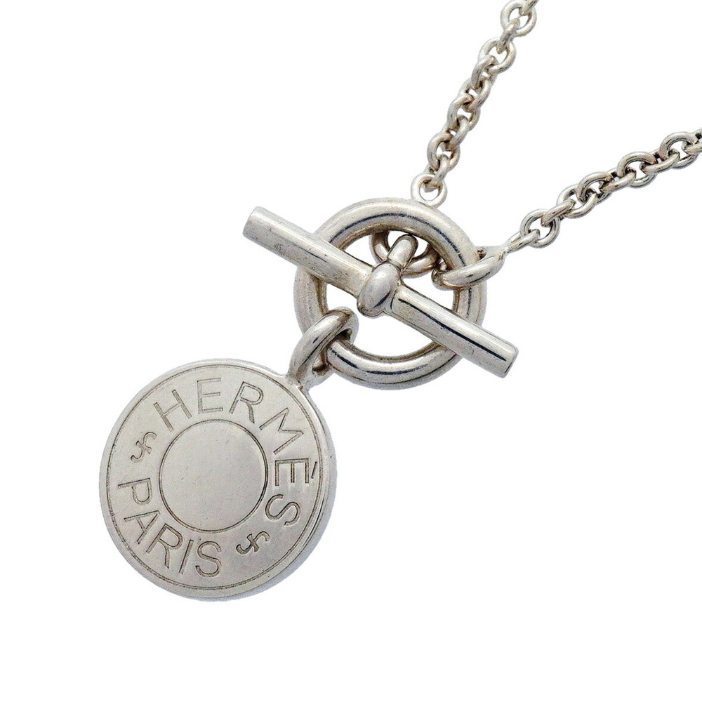 HERMES Silver Necklace